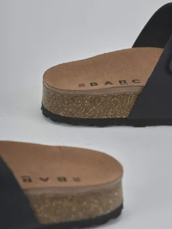 Outlet Ciabatte tacco 1cm pelle Donna Ciabatte