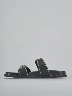 Online Ciabatte tacco 1cm pelle Donna Ciabatte