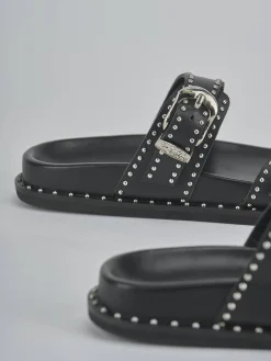 Online Ciabatte tacco 1cm pelle Donna Ciabatte