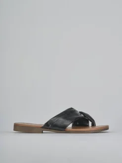 Outlet Ciabatte tacco 1cm pelle Donna Ciabatte