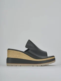 Sale Ciabatte tacco 9cm pelle Donna Ciabatte