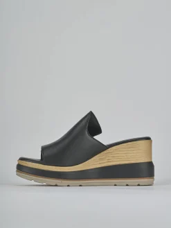 Sale Ciabatte tacco 9cm pelle Donna Ciabatte