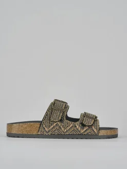 Clearance Ciabatte tacco 1cm pelle Donna Ciabatte