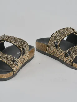 Clearance Ciabatte tacco 1cm pelle Donna Ciabatte