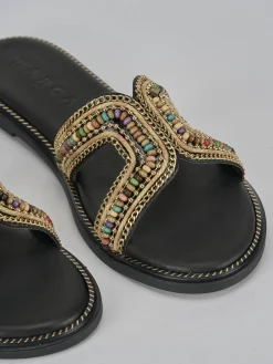 Hot Ciabatte tacco 1cm pelle Donna Ciabatte