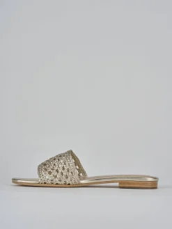 New Ciabatte tacco 1cm pelle Donna Ciabatte