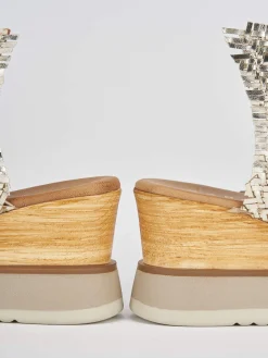 Ciabatte tacco 8cm pelle Donna Ciabatte