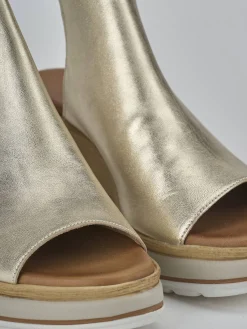 New Ciabatte tacco 10cm pelle Donna Ciabatte