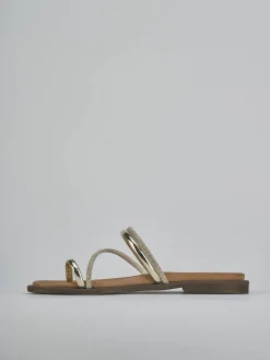 Outlet Ciabatte tacco 1cm pelle Donna Ciabatte