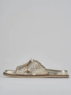 Ciabatte tacco 1cm pelle Donna Ciabatte