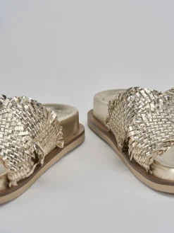 Ciabatte tacco 1cm pelle Donna Ciabatte