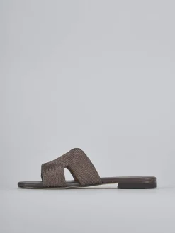 Outlet Ciabatte tacco 1cm pelle testa Donna Ciabatte