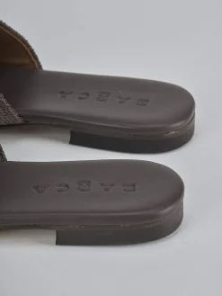 Outlet Ciabatte tacco 1cm pelle testa Donna Ciabatte