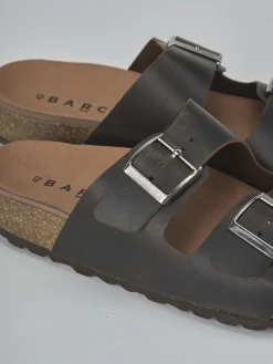 Best Ciabatte tacco 1cm pelle testa Uomo Ciabatte