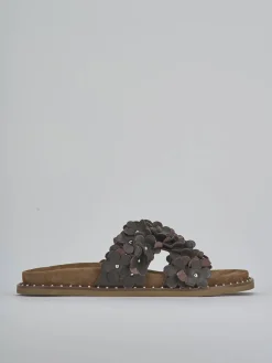 Hot Ciabatte tacco 1cm pelle testa Donna Ciabatte