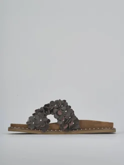 Hot Ciabatte tacco 1cm pelle testa Donna Ciabatte