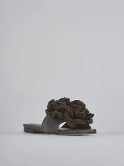 Discount Ciabatte tacco 1cm pelle testa Donna Ciabatte