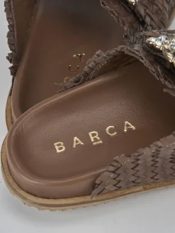 Sale Ciabatte tacco 1cm pelle testa Donna Ciabatte