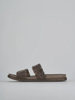 Ciabatte tacco 1cm pelle testa Donna Ciabatte