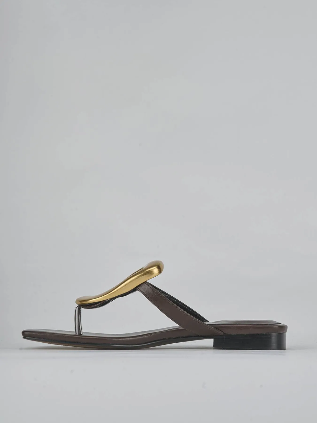 Best Ciabatte tacco 1cm pelle testa Donna Ciabatte