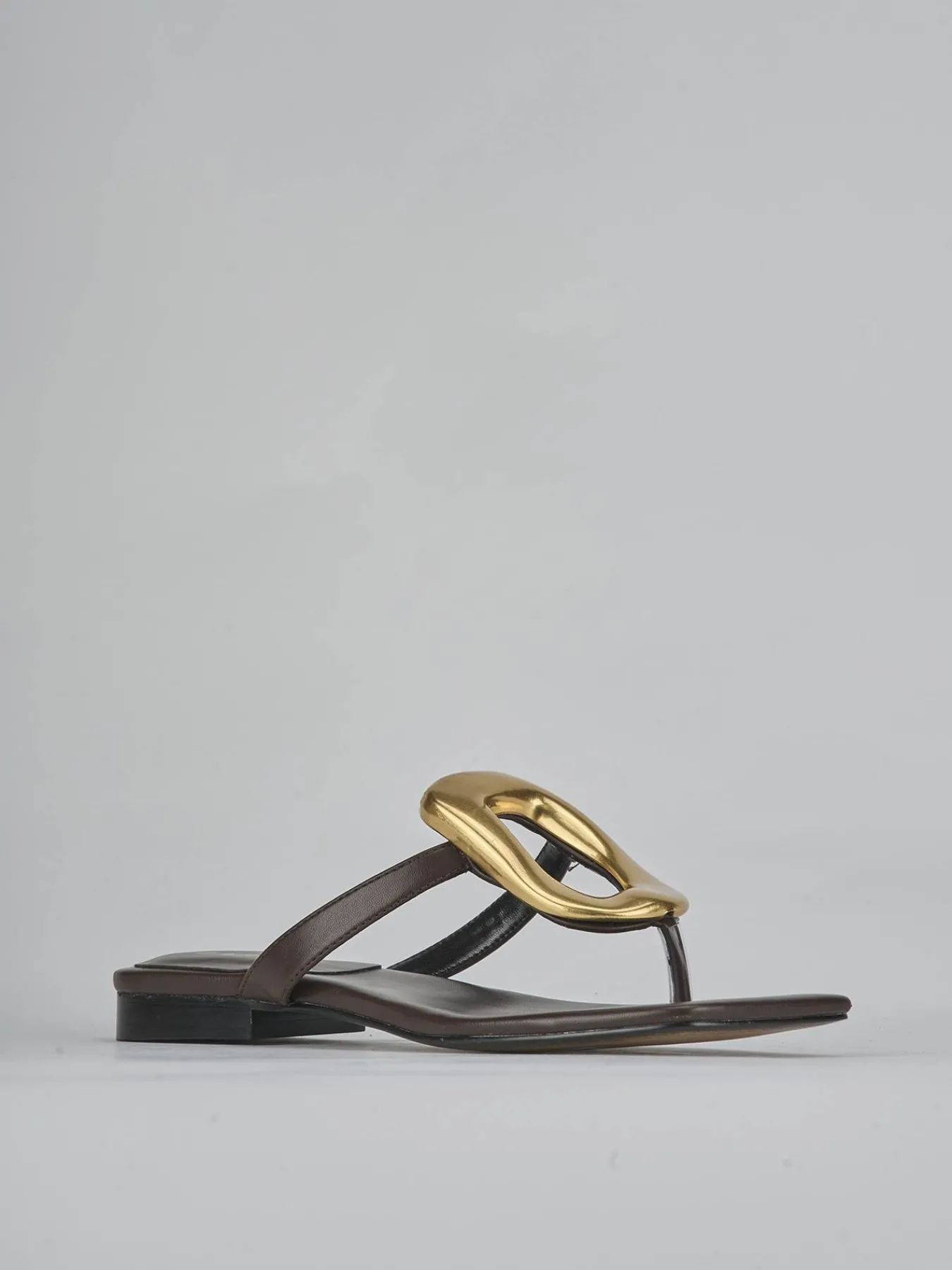 Best Ciabatte tacco 1cm pelle testa Donna Ciabatte