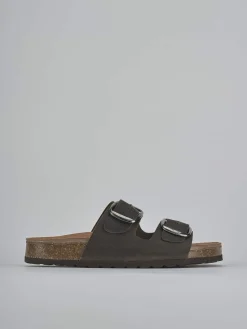 Sale Ciabatte tacco 1cm pelle Donna Ciabatte