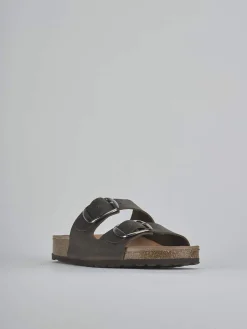 Sale Ciabatte tacco 1cm pelle Donna Ciabatte