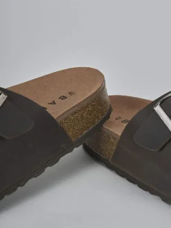 Best Ciabatte tacco 1cm pelle Uomo Ciabatte