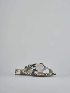 Sale Ciabatte tacco 1cm pitone Donna Ciabatte