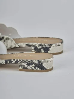 Sale Ciabatte tacco 1cm pitone Donna Ciabatte