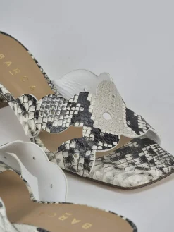 Online Ciabatte tacco 5cm pitone Donna Ciabatte