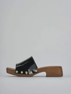 New Ciabatte tacco 3cm vernice Donna Ciabatte