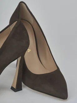 Online Décolleté tacco 9cm camoscio testa Donna Décolleté