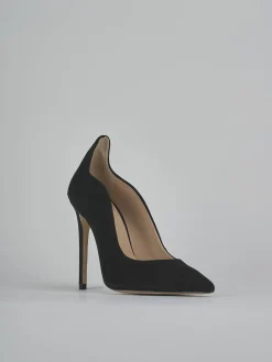 Clearance Décolleté tacco 10cm camoscio Donna Décolleté