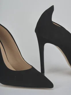 Clearance Décolleté tacco 10cm camoscio Donna Décolleté