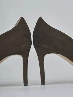 Décolleté tacco 7cm camoscio testa Donna Décolleté