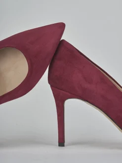 Outlet Décolleté tacco 7cm camoscio bordo' Donna Décolleté