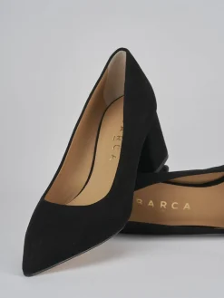 Clearance Décolleté tacco 5cm camoscio Donna Décolleté