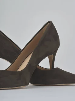 Décolleté tacco 7cm camoscio testa Donna Décolleté