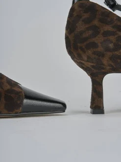 Clearance Décolleté tacco 6cm camoscio Donna Décolleté