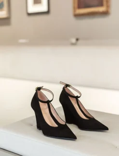 Clearance Décolleté tacco 9cm camoscio Donna Décolleté