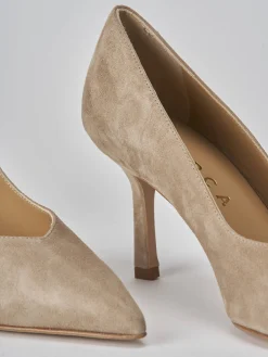 Online Décolleté tacco 7cm camoscio Donna Décolleté