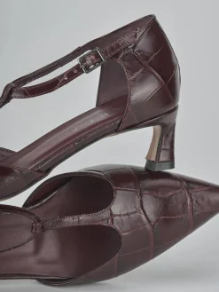 Outlet Décolleté tacco 5cm cocco bordo' Donna Décolleté