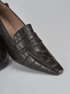 Clearance Décolleté tacco 5cm cocco testa Donna Décolleté