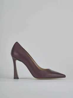 Hot Décolleté tacco 9cm pelle bordo' Donna Décolleté
