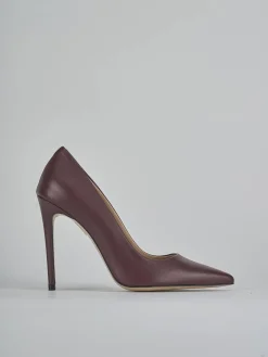 Outlet Décolleté tacco 10cm pelle bordo' Donna Décolleté