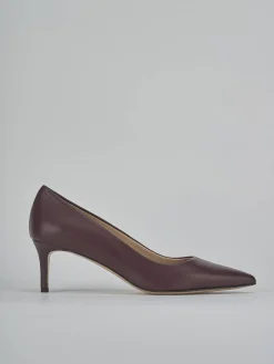 Sale Décolleté tacco 5cm pelle bordo' Donna Décolleté