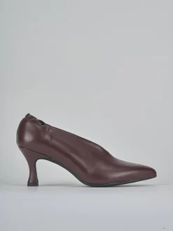 New Décolleté tacco 7cm pelle bordo' Donna Décolleté