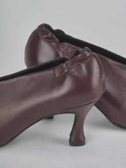 New Décolleté tacco 7cm pelle bordo' Donna Décolleté