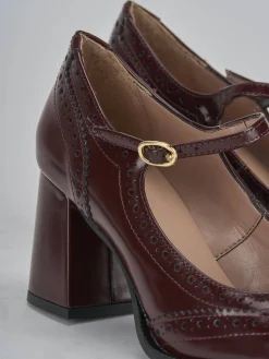 Discount Décolleté tacco 8cm pelle bordo' Donna Décolleté